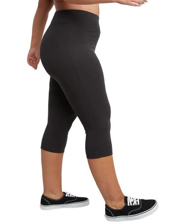 Just My Size Women's Plus Size Stretch Jersey Capri Leggings - 2X Black - Buy Online on GoSupps.com