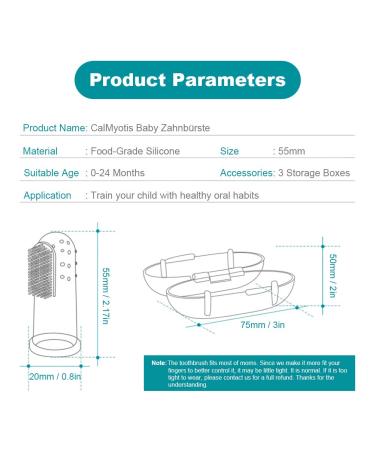 Calmyotis Baby Toothbrush - Finger Toothbrush for Dental Care & Gum Massage (0-24 Months) - 3 Pieces with Storage Box - Buy Online on GoSupps.com