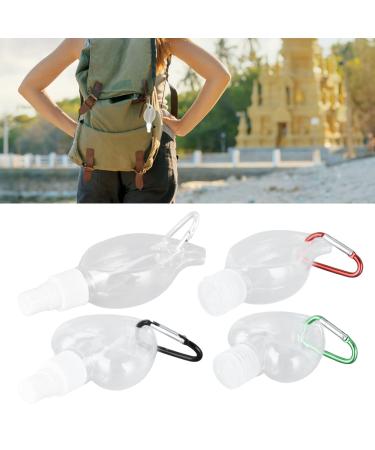 Portable Travel Bottles Set - 50ml Leakproof Keychain Bottles for Soap Shampoo & Conditioner - Refillable Transparent Plastic - Buy Online on GoSupps.com