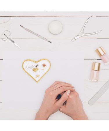 NOLITOY Heart Shaped Resin Nail Art Palette | Golden Edge Mixing Colors Tray for Nail Painting & Cosmetology - Buy Online on GoSupps.com