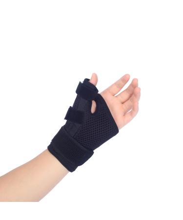 Thumb Brace New Upgraded Ergonomic Thumb Spica Splint Comfortable Thumb Brace for Right & Left Hand Universal Size Thumb Support for Rapid Recovery and Pain Relief (Black)