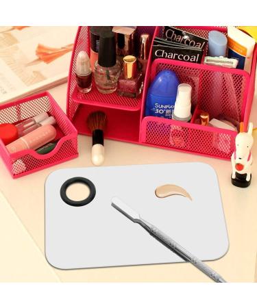 Professional Makeup Palette for Women - Stainless Steel - 15.2 x 10.2 cm - Includes Spatula - Perfect for Makeup Artists - Buy Online on GoSupps.com