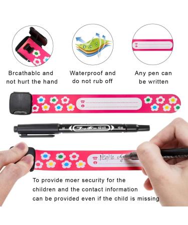 Weddhuis 12-Piece Emergency Bracelet Set for Kids Waterproof ID Bracelets for Boys Girls & Toddlers with Marker Pen Ideal SOS Safety Bracelets - Buy Online on GoSupps.com