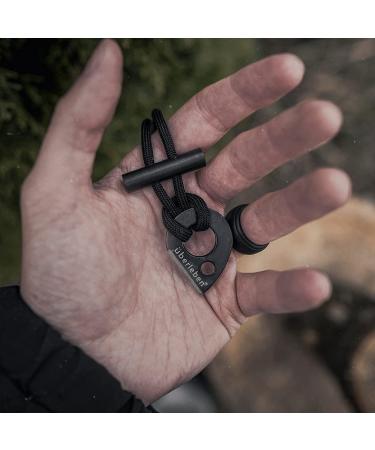 berleben Leicht Fire Starter Necklace Ferro Rod - 5/16 Thick Fire Steel - 12,000+ Strikes - Survival Igniter with Paracord Lanyard - Buy Online on GoSupps.com