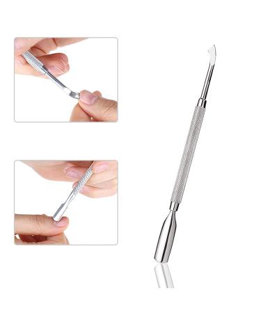 Pinkiou 4 PCS Cuticle Pusher and Cutter Set - Stainless Steel Manicure Pedicure Kit in Tin Box - Nail Art Remover Tools - Buy Online on GoSupps.com