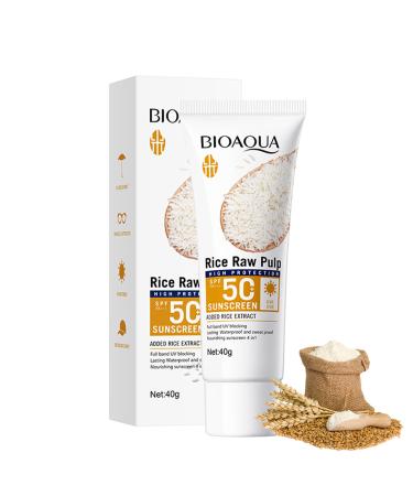 Rice Sun SPF 50+ Natural UV Face Cream SPF 50 UVA & UVB Protection Immediately