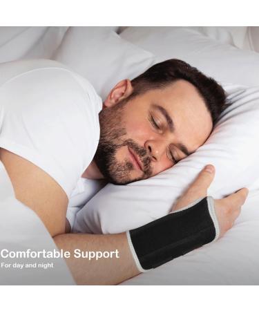 NuCamper Right Hand Wrist Brace for Carpal Tunnel - Adjustable Splint & Compression Sleeve for Men & Women - Night Sleep Support - Buy Online on GoSupps.com