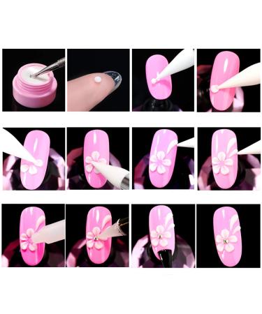 Mwoot 5pcs Gel Nail Art Pen Set | Silicone Brush & Acrylic Handle | Professional Nail Art Tools for Salon & Home Use - Buy Online on GoSupps.com