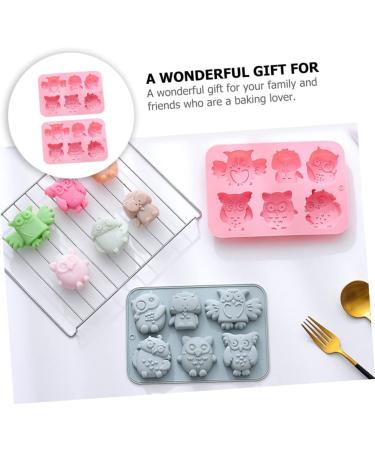MAGICLULU 10 Pcs Baking Cake Mold Chocolate Mold Candy Chocolate Owl Soap Molds Silicone Mold Silicone Soap Animal Cookie Silicone Baking Mold Owl Candy Molds to Bake Silica Gel Tool 19.9x13.8cmx5pcs Pinkx5pcs - Buy Online on GoSupps.com