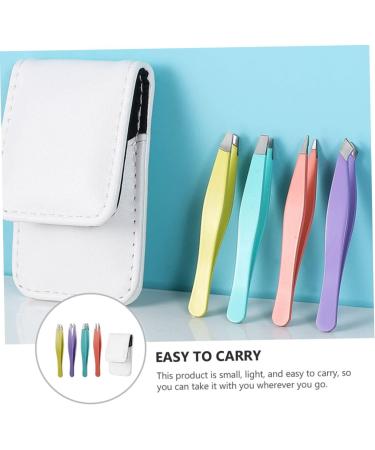 MAGICLULU 1 Set Eyebrow Tweezers Extension Tweezers Face Tools Grooming Tools Eyebrow Clamp Eyebrow Picker Facial Tools Tweezers for Eyebrow Flat Tip Cosmetic Stainless Steel 8.5x5.3cm Colorful - Buy Online on GoSupps.com