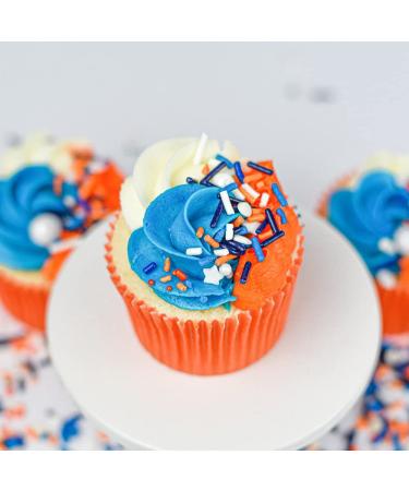 Fancy Orange and Blue Edible Sprinkles for Cake & Cupcake Decorating - Ice Cream Toppings - Foam Pit Safe - Buy Online on GoSupps.com