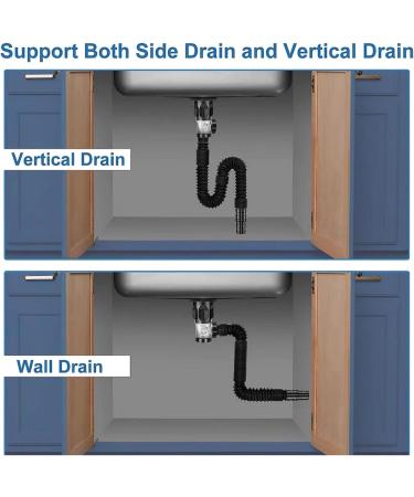 Popup Basin Waste Drainer Washbasin Drainer with Flexible Drain Down Hose & Popup Filter Sink Plug Washbasin Drainer Flexible Sink Drain Hose - Buy Online on GoSupps.com