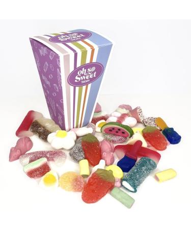 Pick and Mix Sweets 500g Retro Gift Box Quality Jelly Fizzy Pick n Mix Sweets Assortment of Sweeties Perfect for Sharing or as a gift