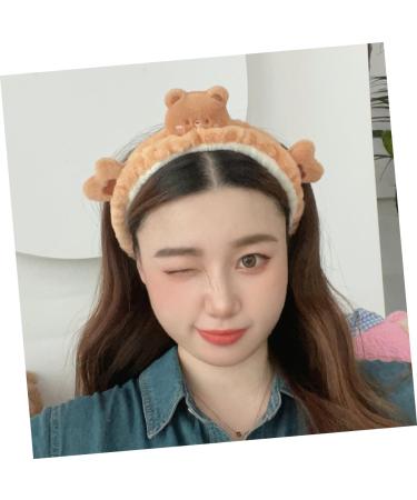 PLAFOPE Bear Face Wash Headband Make up Headbands Bear Headband Spa Hair Band Facial Headbands Spa Headbands Headband for Washing Face Skincare Headbands Makeup Headband - Buy Online on GoSupps.com