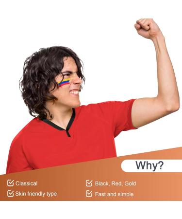 Football Fans Face & Body Makeup Paint - Easy to Clean Portable & Long-Lasting Cosmetics | One Size G - Buy Online on GoSupps.com