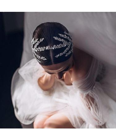 Eiaork Rhinestone Wedding Headband for Bride & Bridesmaids - Silver Hair Accessories - Buy Online on GoSupps.com
