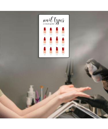 Perfeclan Nail Shape Display Nail Color Display Board Decorative Nail Art Accessories Hanging Picture Nail Art Tool Nail Salon 30x40cm G - Buy Online on GoSupps.com