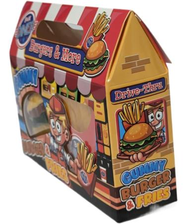 Diner Giant Gummy Burger & Fries 130g Sweet Jelly Candy Squishy Xmas Treats Delights - Buy Online on GoSupps.com
