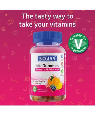 Bioglan Women's Multivitamin Vitagummies - 60 Soft Gummies | Essential Daily Nutrition for Women - Buy Online on GoSupps.com