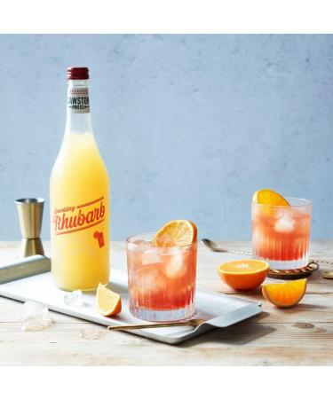 Cawston Press Sparkling Rhubarb Drink - 6x750ml Glass Bottles | No Sugar/Sweeteners/Artificial Colours/Preservatives - Buy Online on GoSupps.com