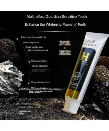 strong Japan HerBensius Black Truffle Toothpaste 110 g x 2 toothpaste with rich foam - Buy Online on GoSupps.com