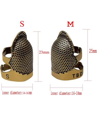Quadow 4-Piece Metal Copper Sewing Thimble Set - Adjustable Finger Protector for Quilting, Sewing, and Crafting DIY Projects - Buy Online on GoSupps.com