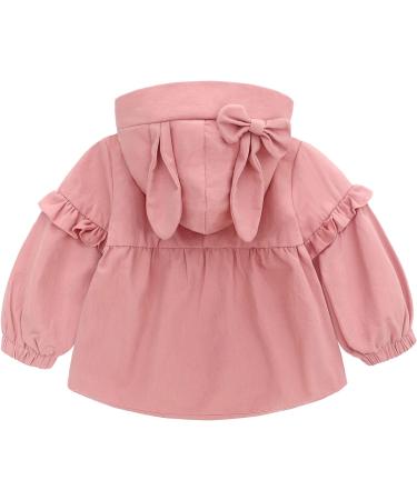 Famuka Baby Girls Hooded Jacket - Toddler Kids Spring Windbreaker Outwear (18 Months, Pink) - Buy Online on GoSupps.com