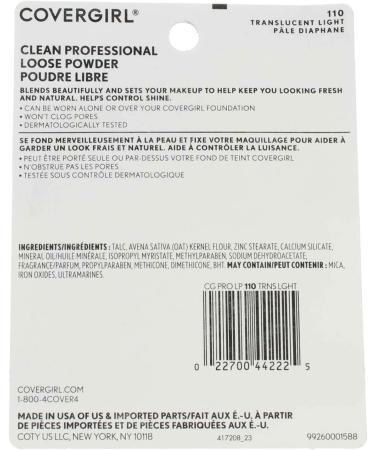  CoverGirl COVERGIRL CoverGirl Professional Poudre Translucide Light 110 0.70 oz (Pack de 3) - Buy Online on GoSupps.com