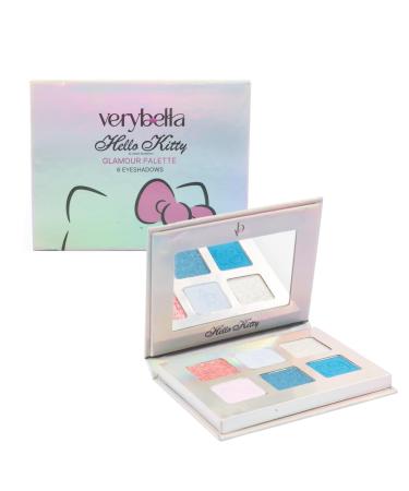 verybella Hello Kitty palette 6 eye shadow colors includes both pastel light and shimmer colors for an always glamorous look