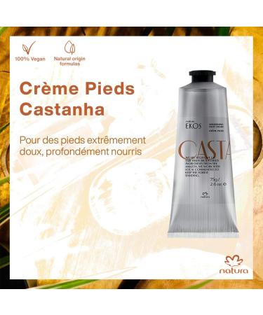 Natura Ekos Castanha Foot Cream - 100% Vegan Nourishing Moisturizer for Dry Rough & Cracked Feet - 75g - Buy Online on GoSupps.com