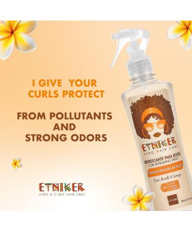 ETNIKER Curl Refresher Spray. Curly & Wavy hair. Revive & Refresh. Coconut Flaxseed Shea Butter & Rambutan Seed Extract| Free from Silicones Oils Alcohol Parabens. Size: 10.14 fl oz (300 ml) - Buy Online on GoSupps.com