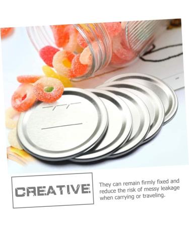 Mipcase 120 Pcs Mason Jar Lids Mason Jar Strainer Lid Tinplate Lids Glass Carafe Disc Lids Tinplate Canning Mason Jar Caps Cover Tinplate Disc for Jars Tinplate Date Disc Seal Can Lid Silverx4pcs 7X7X0.2CMx4pcs - Buy Online on GoSupps.com