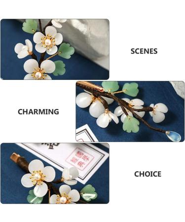 Lurrose Bridal Hair Clip Bridal Hair Clips Floral Hair Headdress Chinese Style Floral Hair Clips for Woman Girl Kids Tiara - Buy Online on GoSupps.com