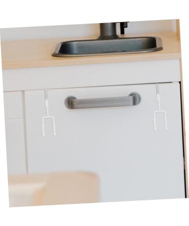 KICHOUSE 4pcs Wall Mounted Coat Rack Over Door Towel Hook Wrought Iron Coat Hook PVC Glue White 19X9X5CM White - Buy Online on GoSupps.com