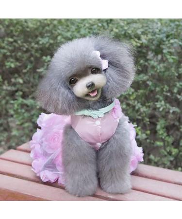 Luxury Pink Puppy Skirt - Princess Dog Dress for Weddings & Special Occasions | Tutu Rock Rose Bowknot Outfit for Little Girls - XXL - Buy Online on GoSupps.com