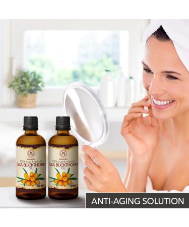 Pure Sea Buckthorn Oil 200ml - Cold-Pressed Sanddorn Oil for Skin & Body Care - Natural Hippophae Rhamnoides Carrier Oil - Buy Online on GoSupps.com
