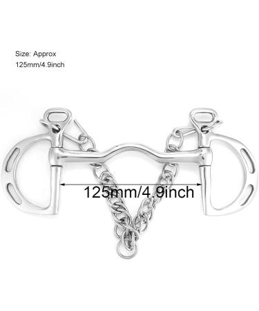 HEEPDD Stainless Steel Kimberwicke Bit with Deep Chain Mouth & Chewing Roll - 125mm | Premium Equestrian Equipment for International Shipping - Buy Online on GoSupps.com