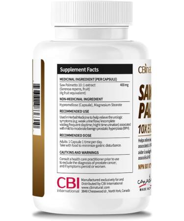 Saw Palmetto 10:1 Extract 4000 mg Strength 120 Vegan Capsules 4-Month Supply - Buy Online on GoSupps.com
