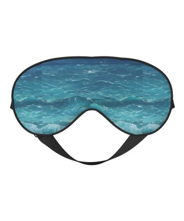 The Deep Blue Sea Unisex Elastic Adjustable Buckle Design Blackout Sleep Eye Mask for Home Travel Yoga Office Nap
