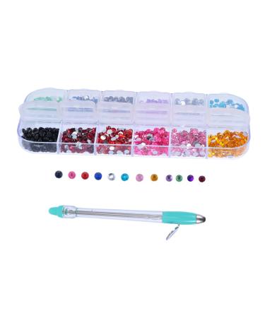 minkissy 1 Set Manual Drilling Pen Rhinestones for Nails Drill Ornaments Kit Nail Tools Embroidery Painting Pen Flat Back Gems Nail Art Pen Point Drill Pen Diamond Jewelry Pc Manicure