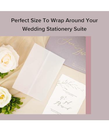 Puremigo 100 Pack Pre-Folded Vellum Jackets for 5x7 Invitations - Transparent 115GSM Wedding Wraps - Buy Online on GoSupps.com
