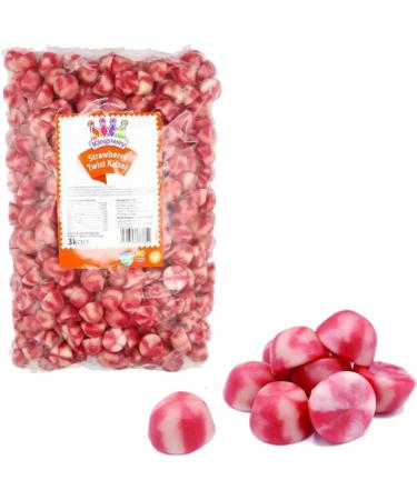 Strawberry Twist Kisses - Strawberry and cream flavour jelly sweets (500g Bag) - Buy Online on GoSupps.com