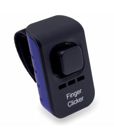 Educator Dog Training Finger Clicker with Audible Sound for Positive Reinforcement Behavior and Obedience Pet Trainer Blue
