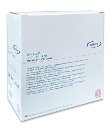 69care fleece compresses Sterile compresses 10x10 cm sterile 4 layers 50 pieces - wound base not adhesive - wound compresses for external wound care for blood tort and secretion absorption 10 x 10 cm fleece compresses sterile