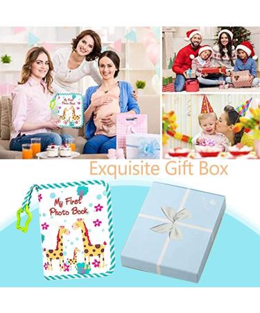 Baby Photo Album - Soft Fabric 4x6 Inches Holds 17 Photos | Perfect First Album Gift for Babies - Green - Buy Online on GoSupps.com