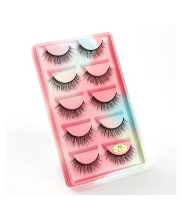 UAMOU 10/50/100 Boxes Mink Eyelashes Fluffy 3D Mink Lashes Makeup Natural Long Volume False Eyelashes Bulk Faux Cils Custom Cheerfully (Color : 5 Pairs X07CS Size : 10 Boxes)