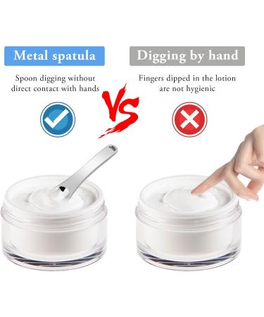 WLLHYF Mini Metal Makeup Spatula Skin Care Cosmetic Spoon Reusable Applicator Beauty Scoop for Facial Cosmetic for Face Mask Cream Lotions Moisturizers (3 Silver) - Buy Online on GoSupps.com