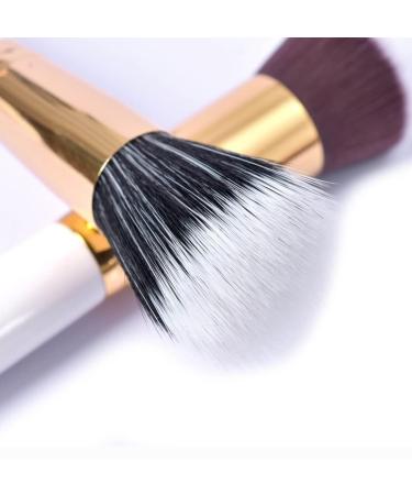 Flat Top Foundation Brush & Duo Fiber Stippling Brush - Premium Kabuki Makeup Brushes for Flawless Blending & Buffing | International Shipping - Buy Online on GoSupps.com
