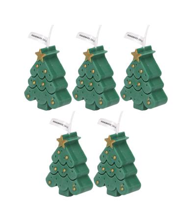 5 Piece Christmas Fragrance Set Christmas Tree Scented Candles Set Stress Relief Soy Wax Aromatherapy Candles for Meditation Bathing Yoga