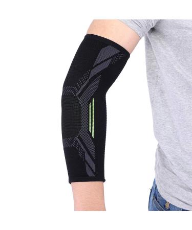 Black Unisex Sports Elbow Support Protector Brace Guard Arm Sleeve for Compression and Support (XL)